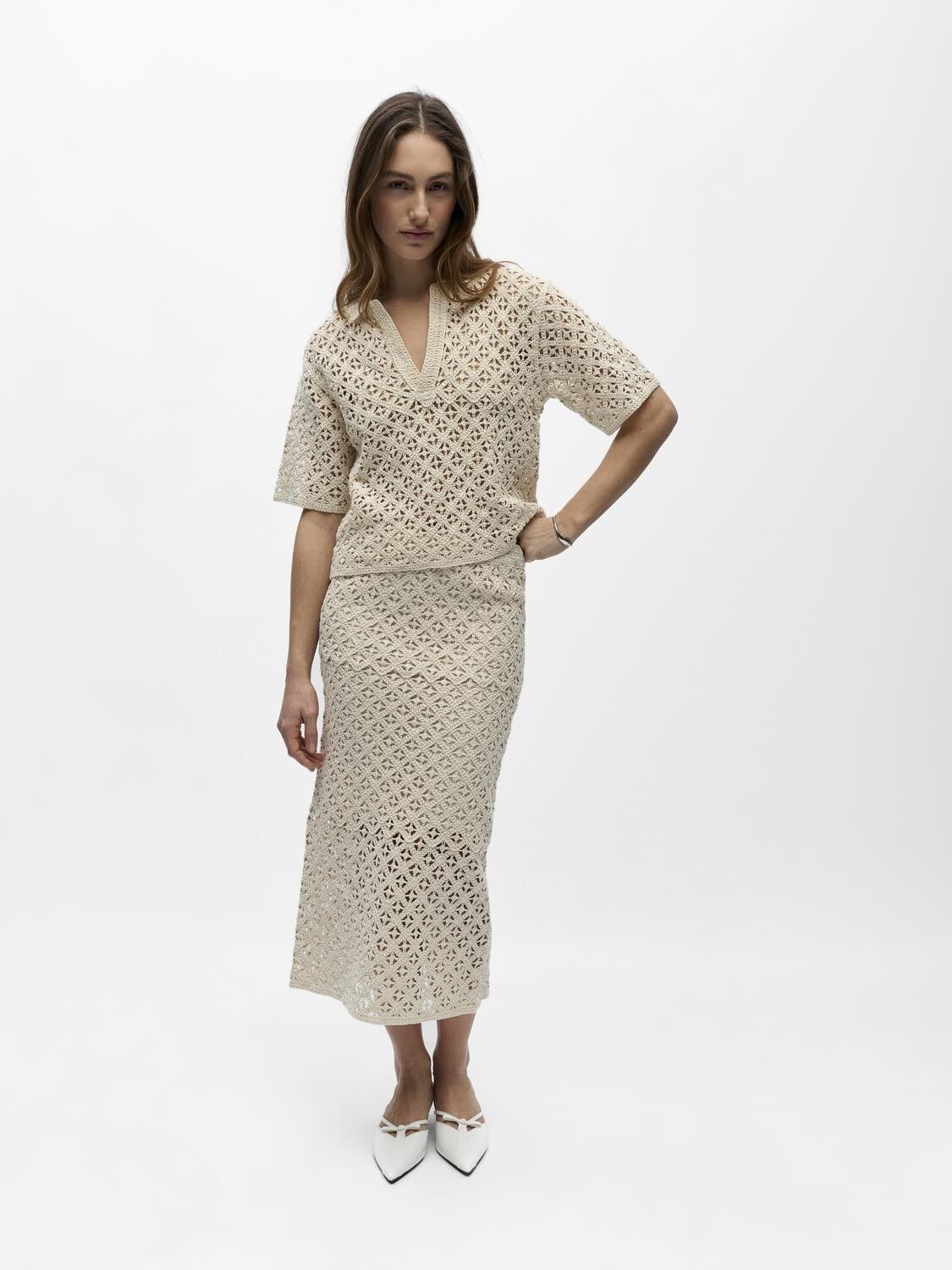 OBJMASI MW LONG KNIT SKIRT 144