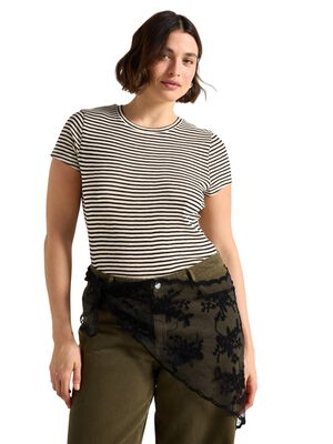 Soft jersey top with short sleeves