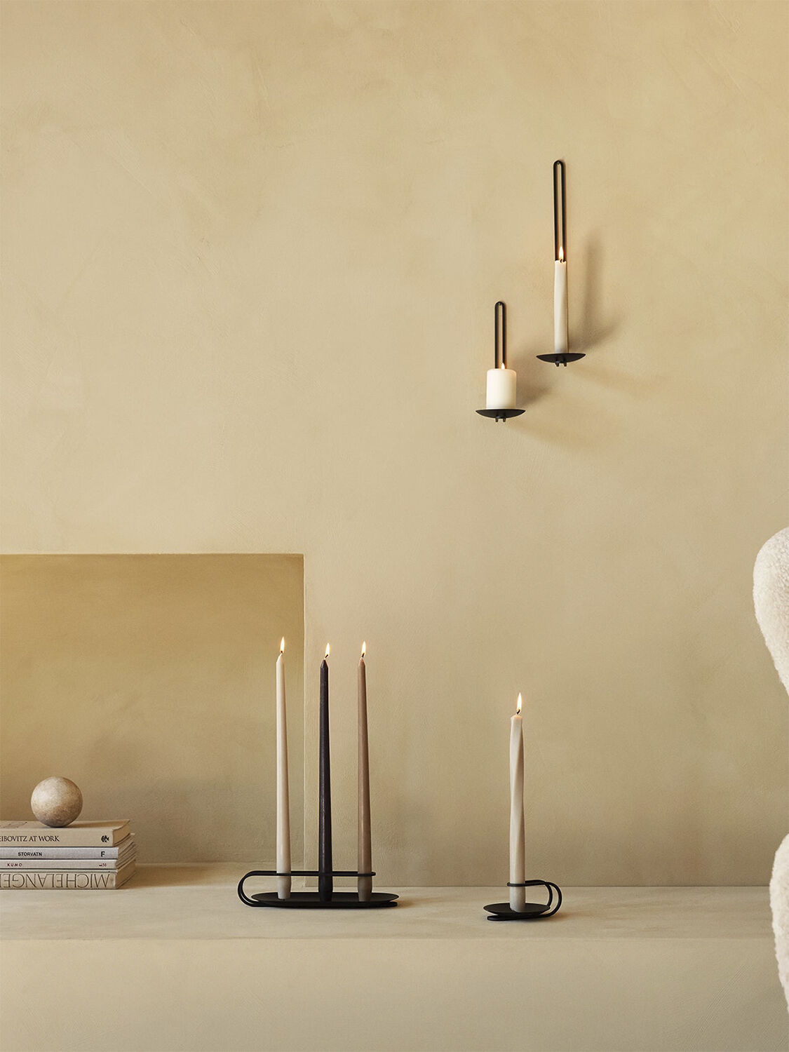Clip Candle Holder, Table, H5, Blac