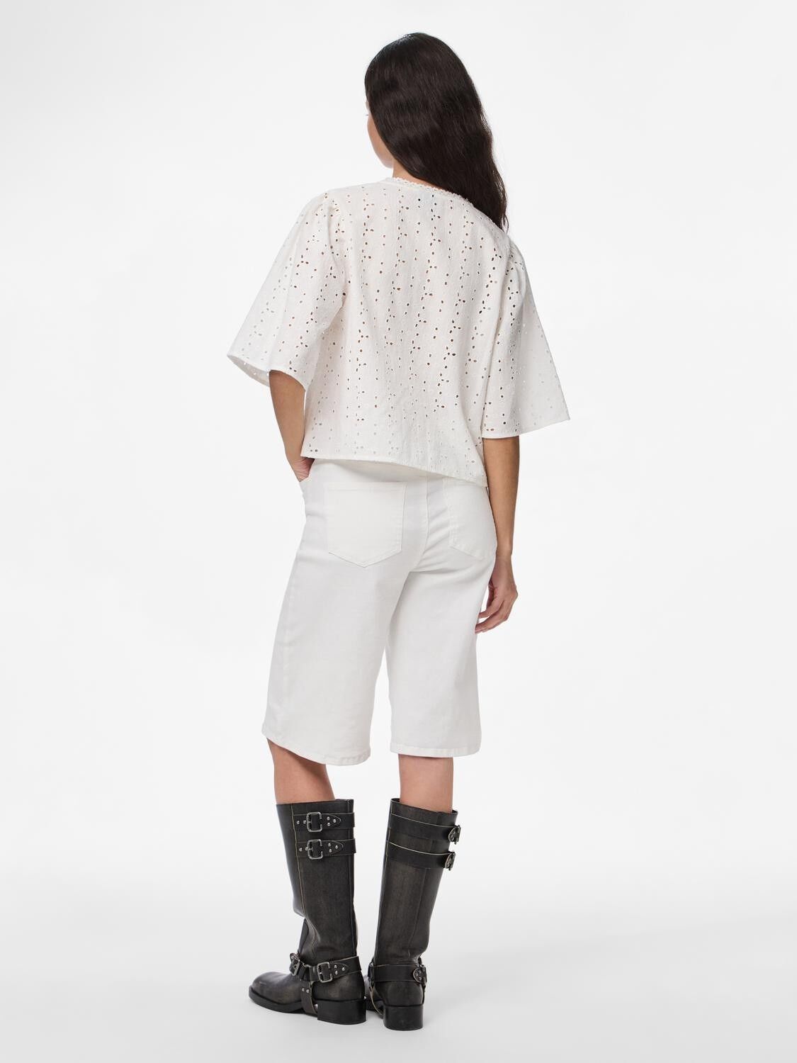 PCTYLA 2/4 V-NECK TIE TOP WVN D2D P