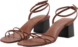 Heeled sandals with straps