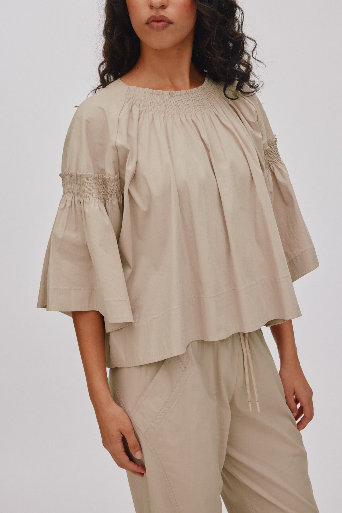 Papery frill sleeve top - Efil