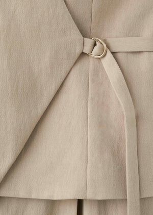 Combined lyocell crossover jumpsuit