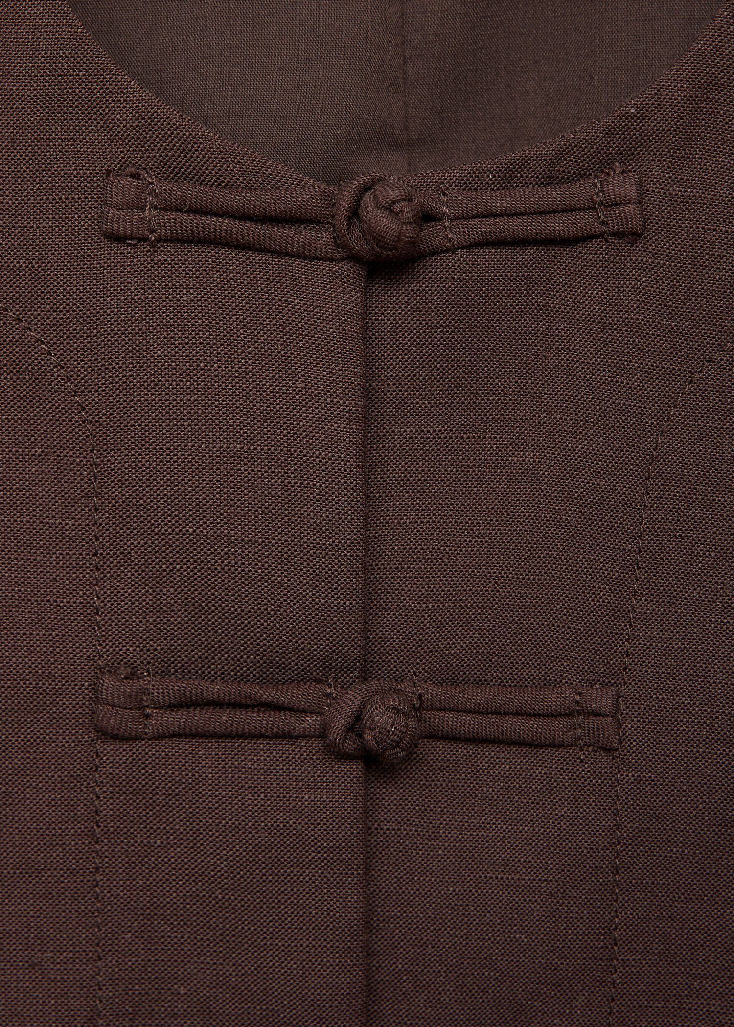 Linen blend suit vest