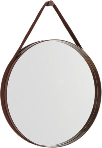 Strap Mirror No 2-Ø50-Dark brown