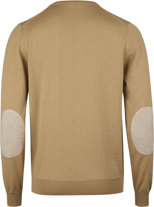 Sweater Knitted Crew Neck With Patch Merino Wool