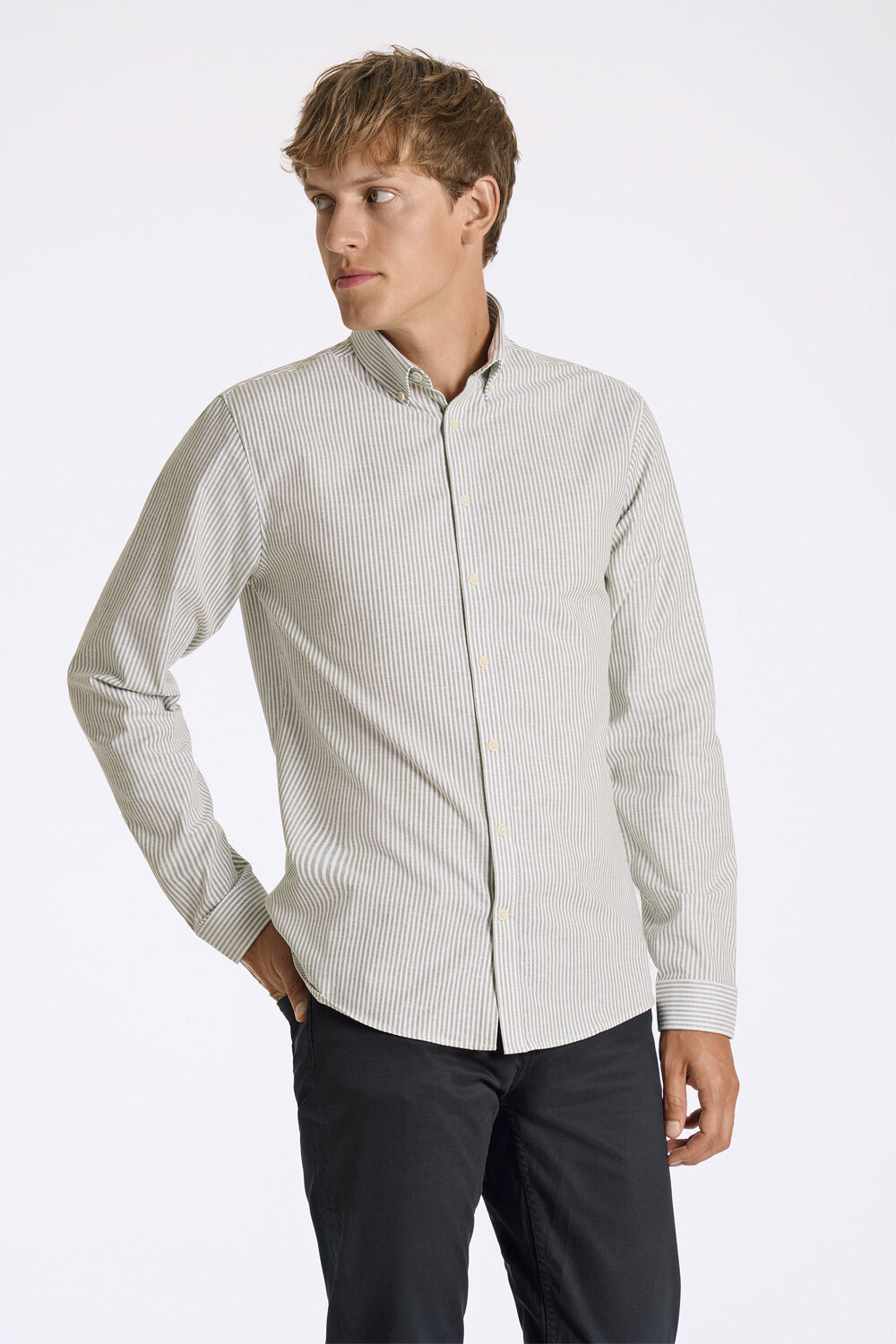 Striped superflex oxford L/S