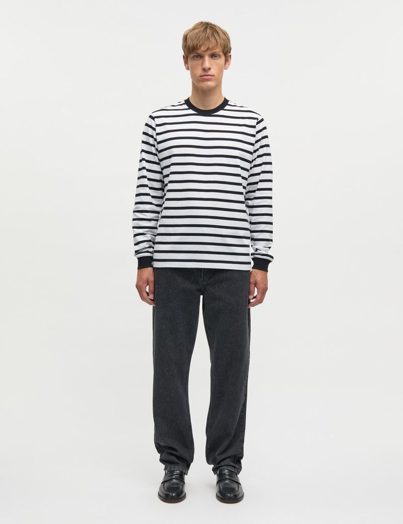 Cotton Jersey Stripe Frode Tee Ls