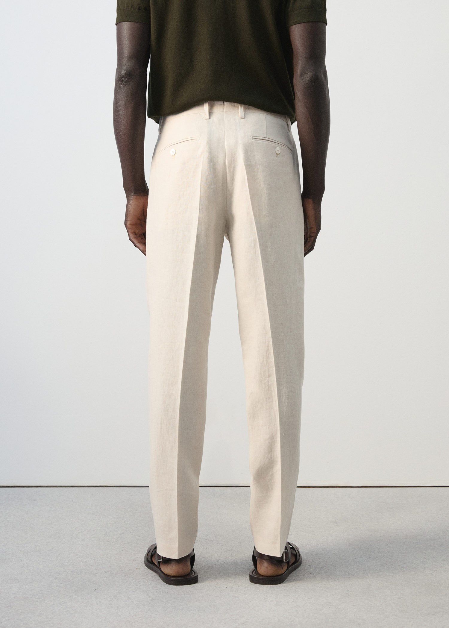 Amalfi 100% linen slim-fit suit tro