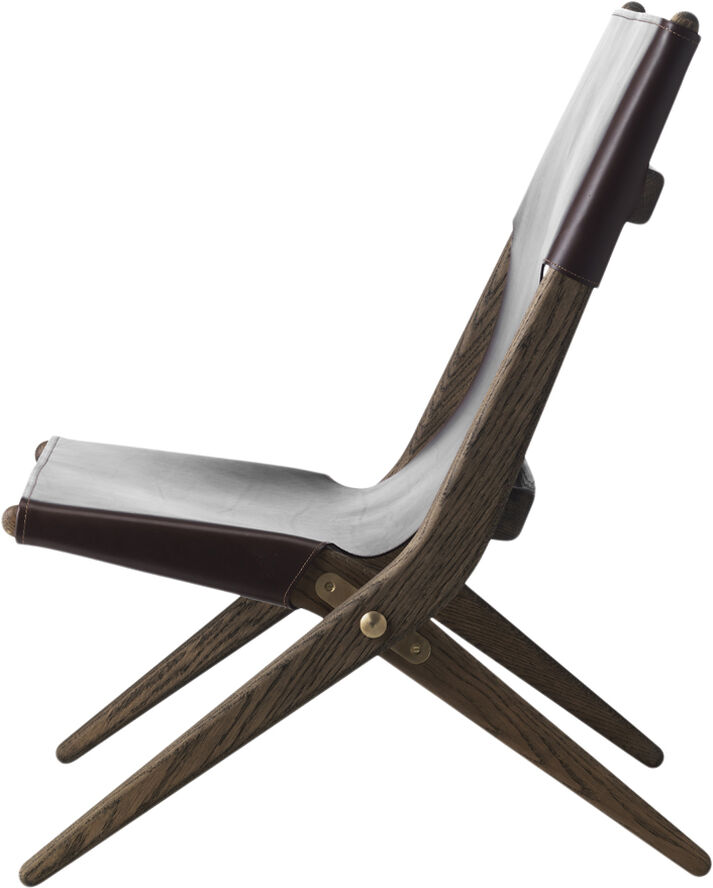 Saxe chair - Brunolieret eg / Brun læder