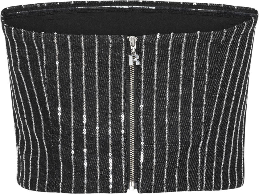 Sequin Twill Crop Top