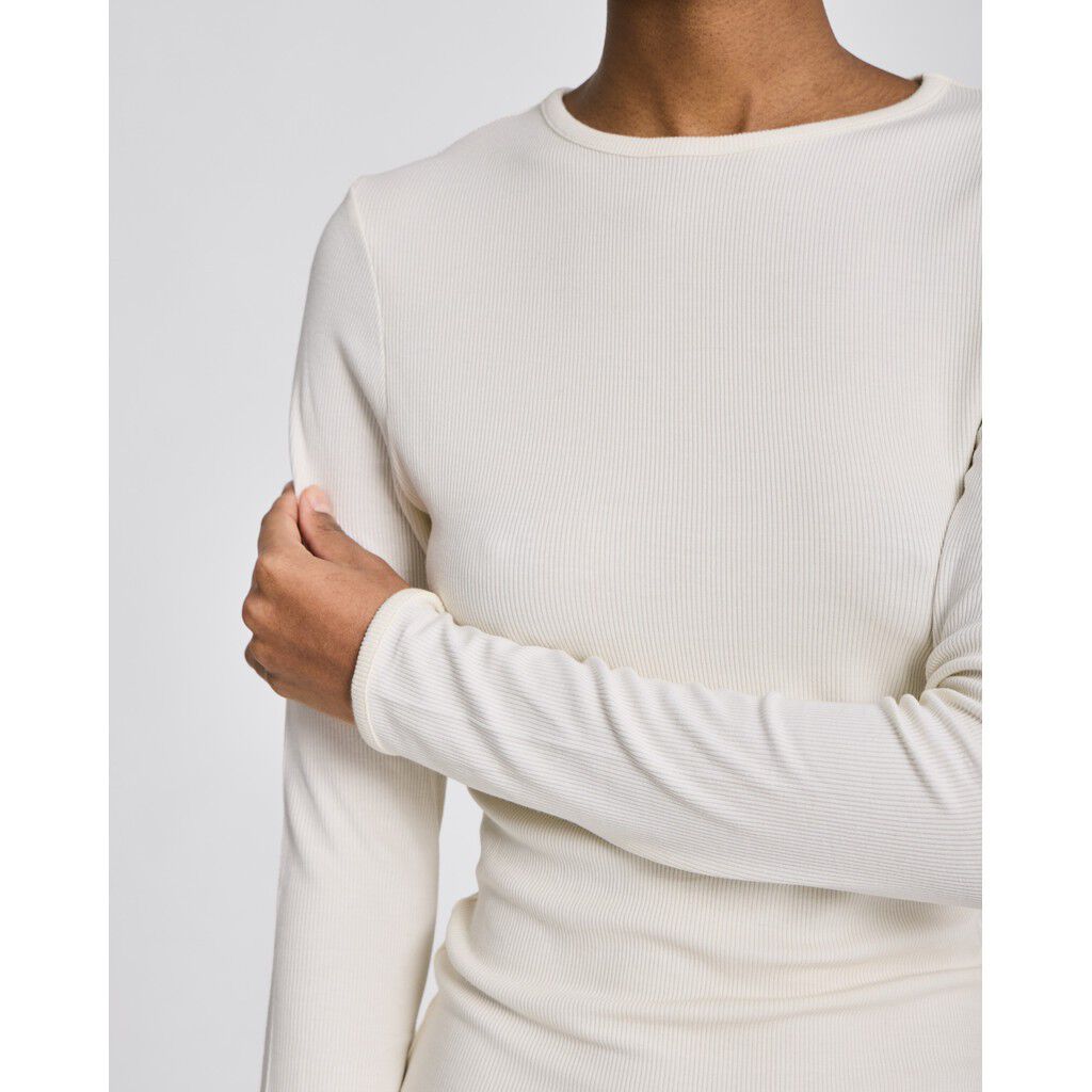 Linda L/S Viscose Stretchable Top 2x2 Rib