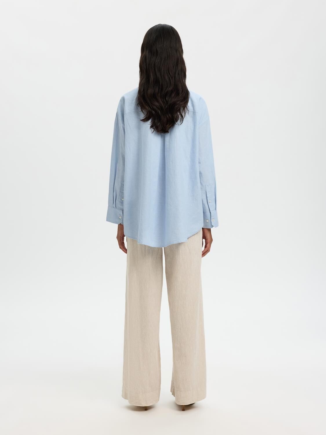 SLFCLEO OVERSIZE LINEN BLEND SHIRT