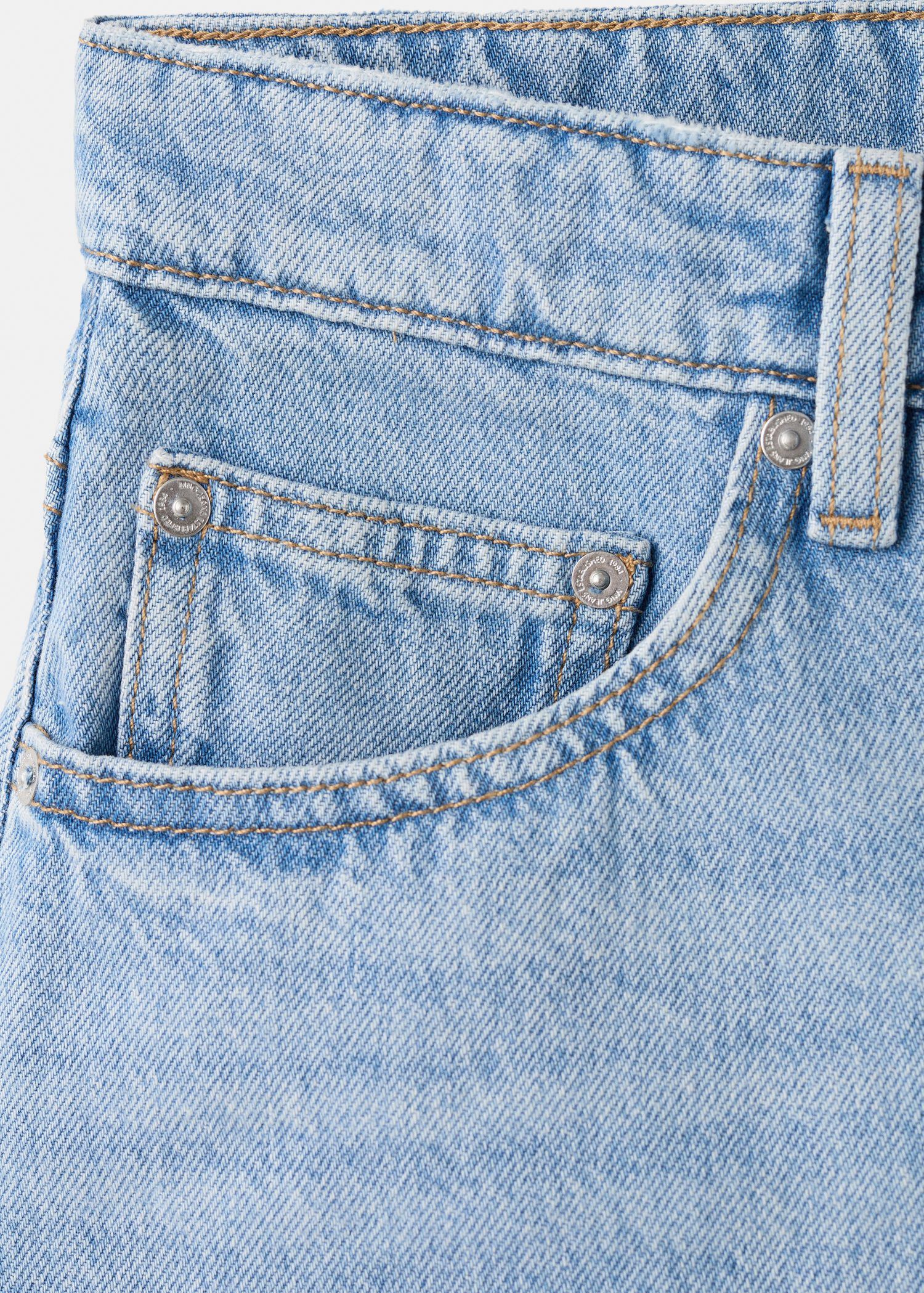 Straight low-rise denim Bermuda sho