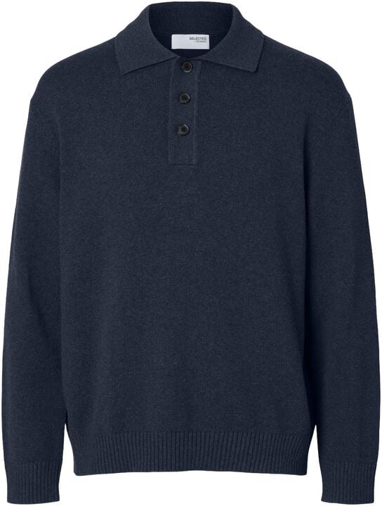 SLHJAKOB LS KNIT RELAXED POLO