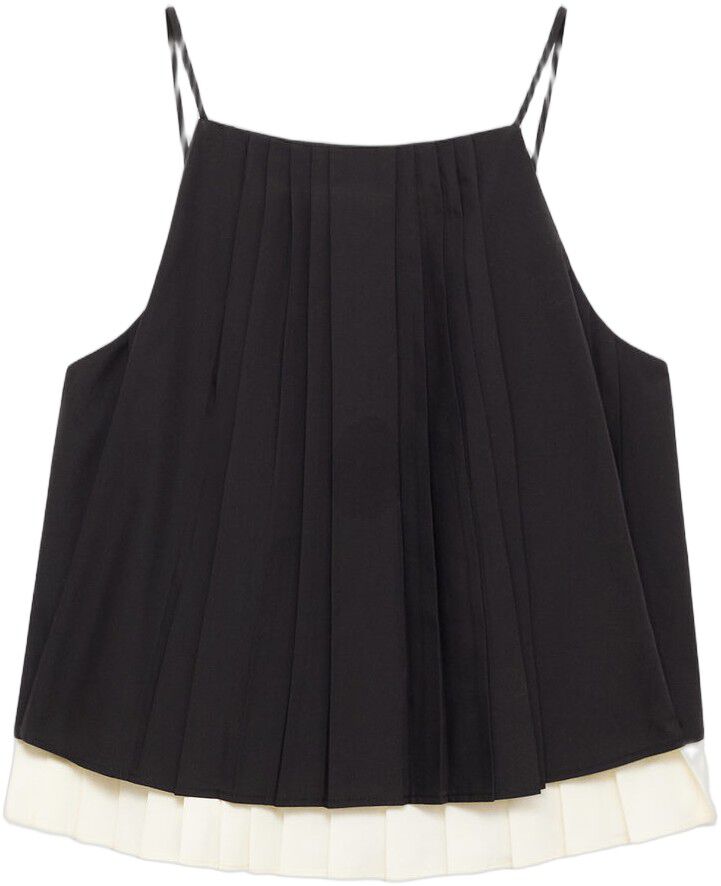 Pleated combined top