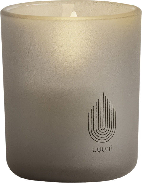 Glass Candle, Sandstone, 2-pack, 6x7 cm