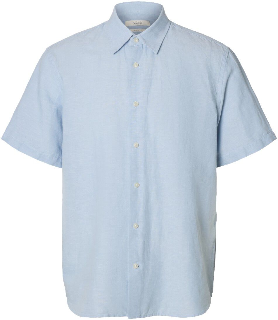 SLHREGCLAY LINENBLEND SS SHIRT CLA