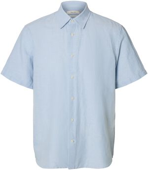 SLHREGCLAY LINENBLEND SS SHIRT CLA