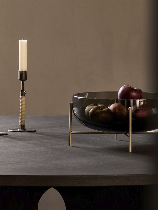 Echasse Bowl, Smoke/Brushed Brass