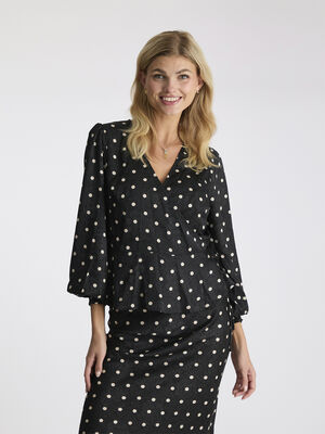 Merry Retro Dot Blouse