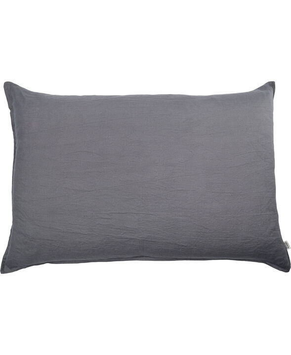 Hør stonewashed gavlpude 60x90 mørkegrå