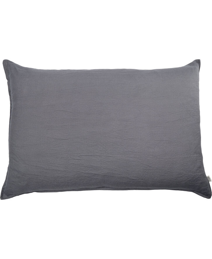 Hør stonewashed gavlpude 60x90 mørkegrå