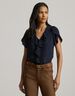Ruffle-Trim Georgette Blouse