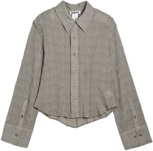 Shape Shirt Crinkled Grey Check-34