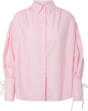 PCANNI LS PLEATED DETAIL SHIRT WVN