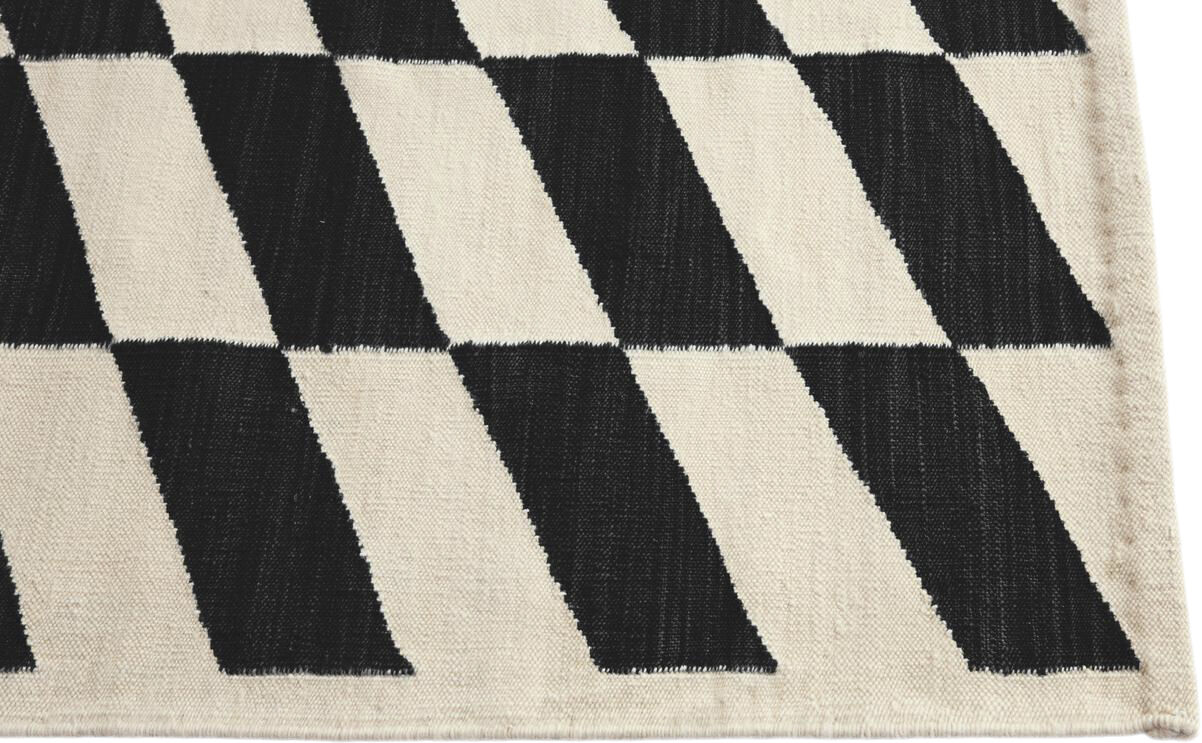 Shift Kelim Rug-W140 x L200-Black