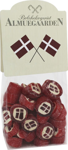 Danske Flag bolcher med smag af jordbær (anledningskort)