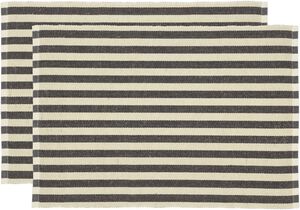 Dækkeserviet 33x48 2-pk Statement Stripe Ash