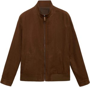 Suede leather-effect jacket