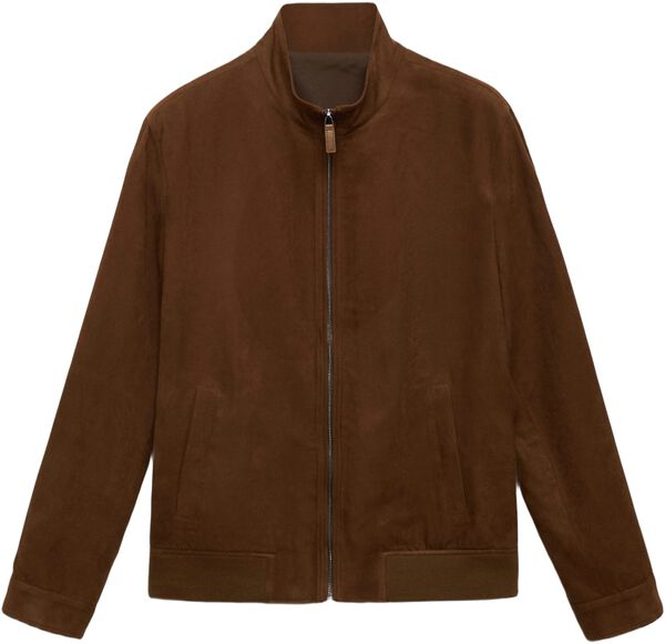 Suede leather-effect jacket