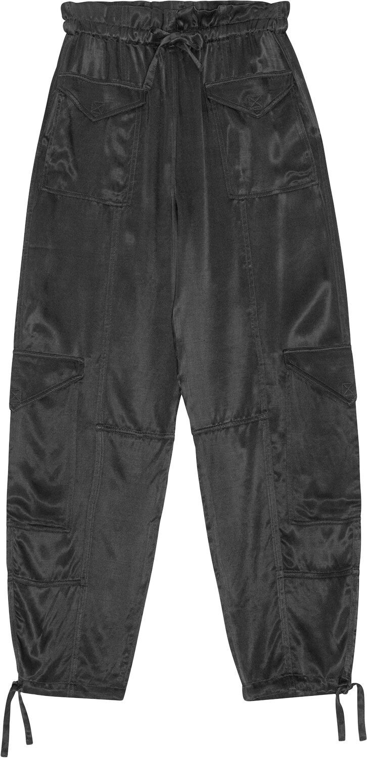 Washed Satin Pocket Pants