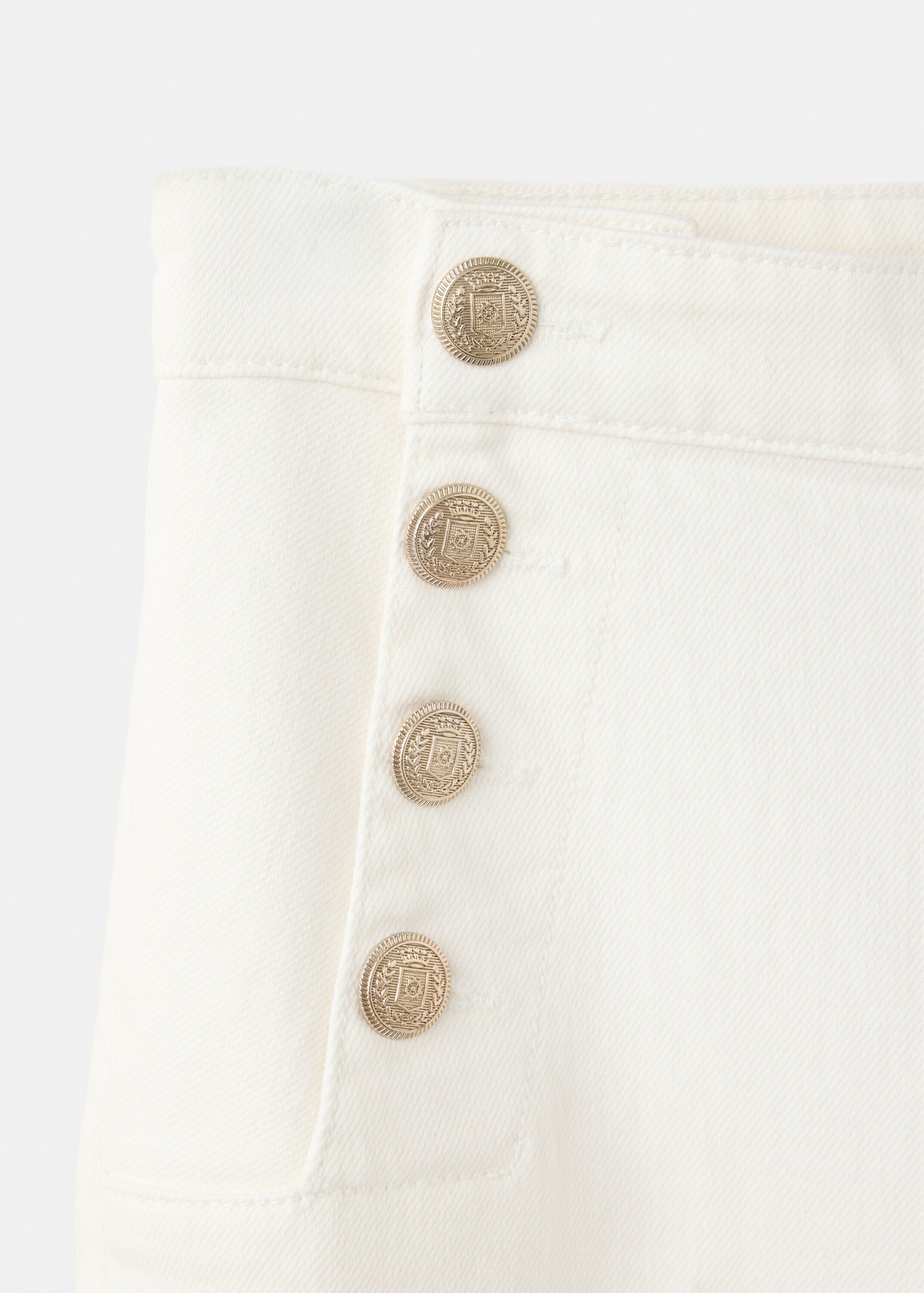 Wide-leg jeans with side buttons