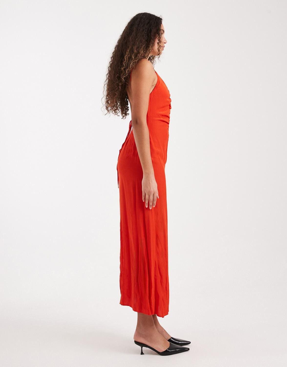 TSDONNA RUCHED FRONT CAMI MAXI DRES