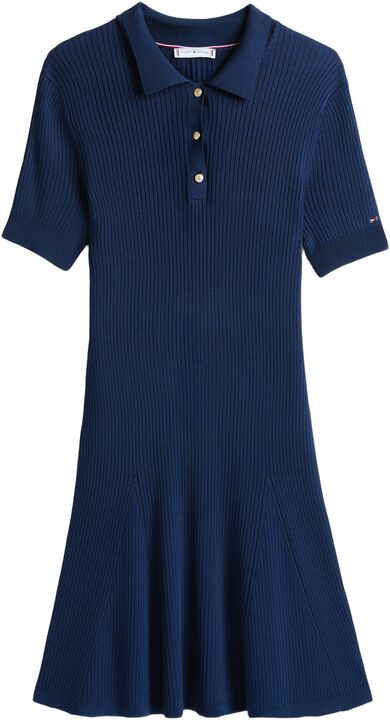 RIB BUTTON F&F POLO SWT DRESS