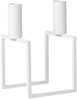 Line, Candle Holder, White