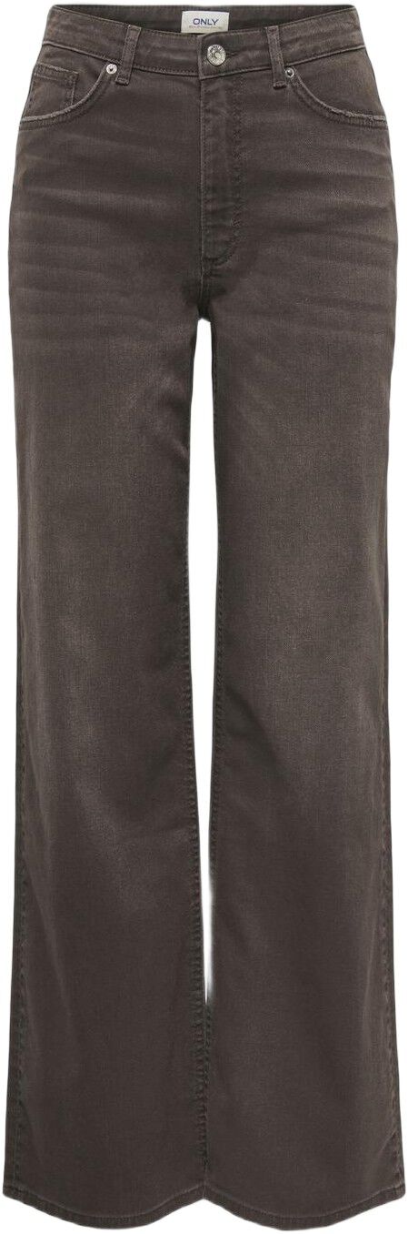ONLJUICY HW WIDE LEG BROWN DOT DNM