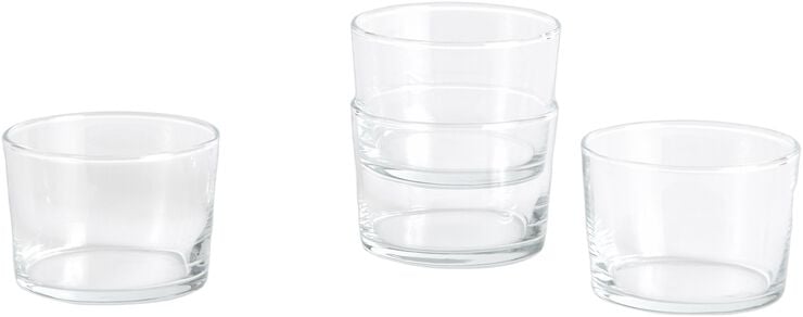Glass-Set of 4 Small-Clear