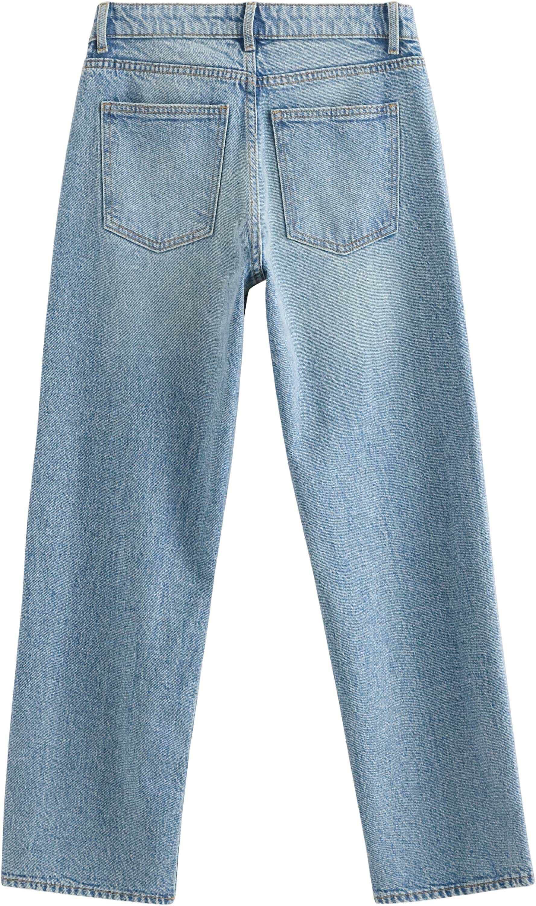 Jeans med mellemh&oslash;j talje i bomulds