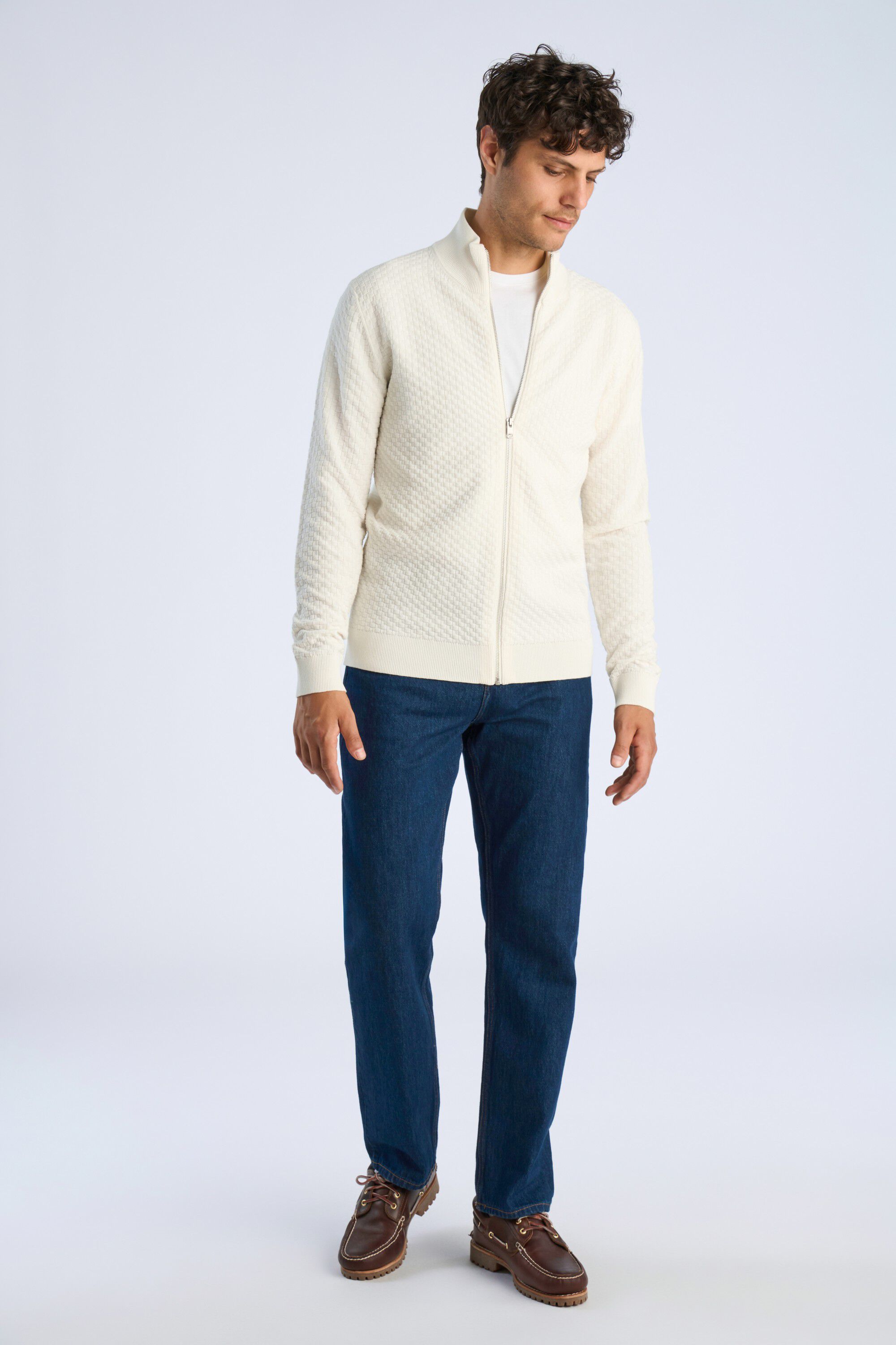 Knitted zip cardigan