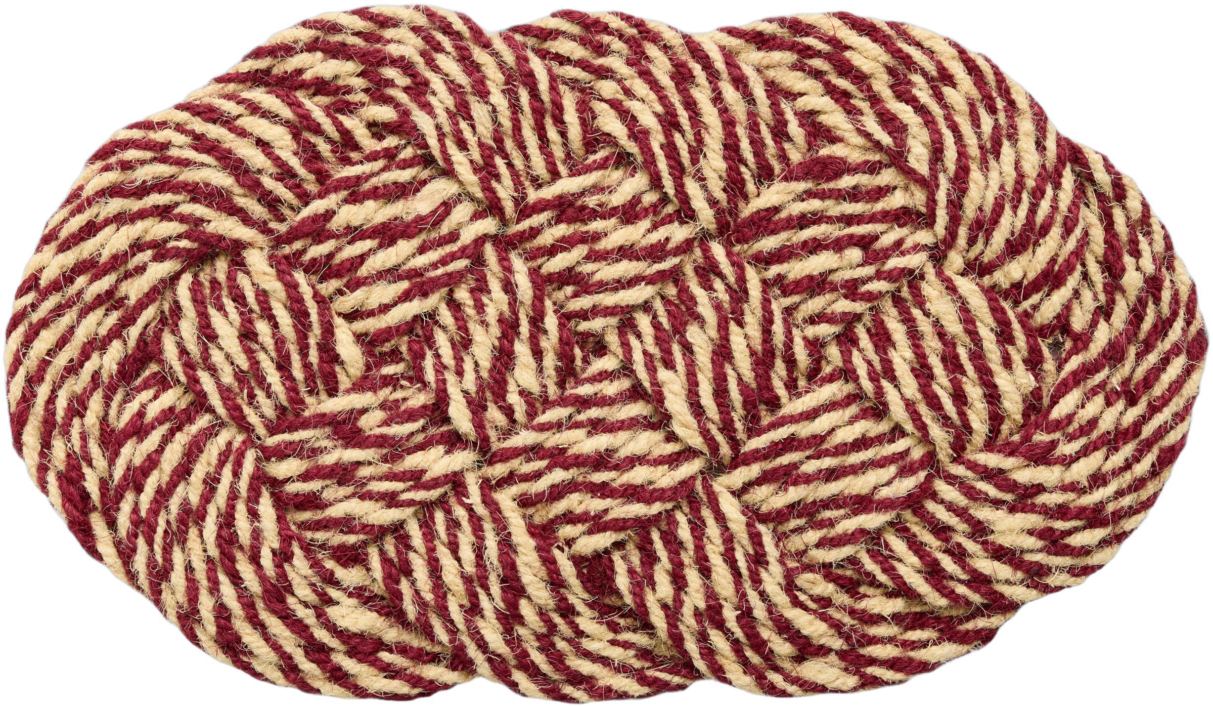 Coco Door Mat-Swirl-Bordeaux and off-white