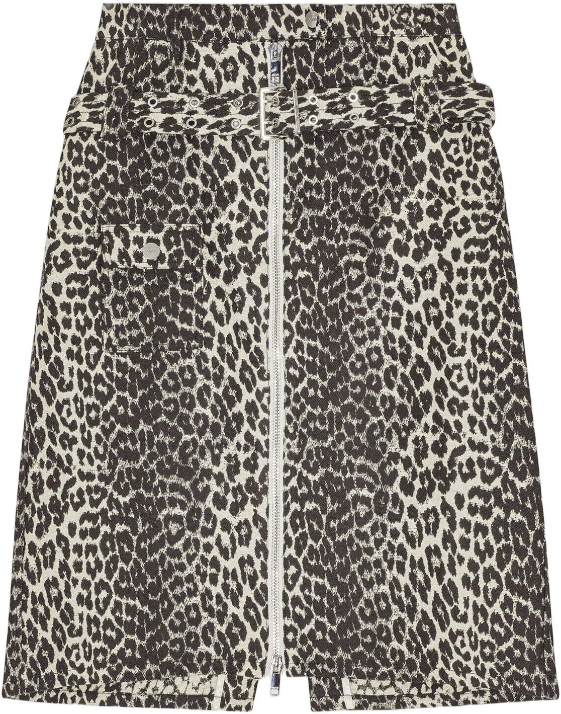 Cotton Tweed Midi Skirt