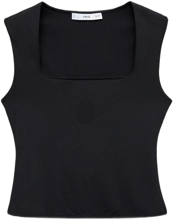 Fitted top with wide straps