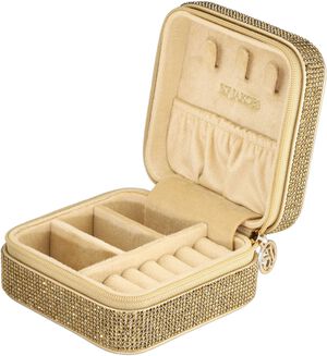 SPARKLY GOLD JEWELLERY TRAVEL BOX