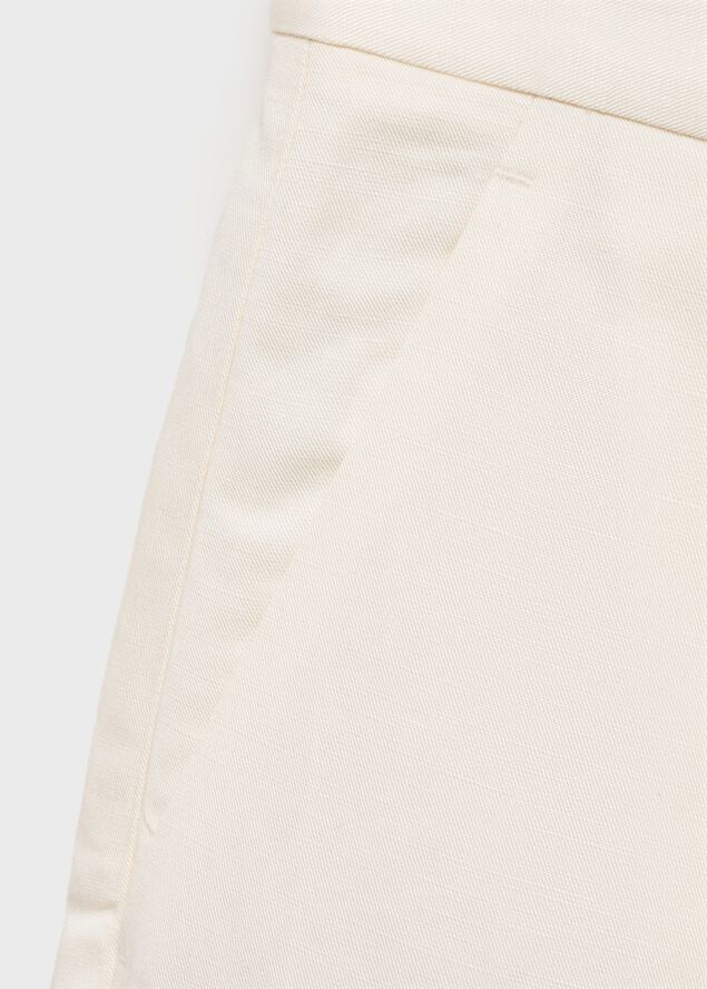 Linen-blend suit bermuda shorts
