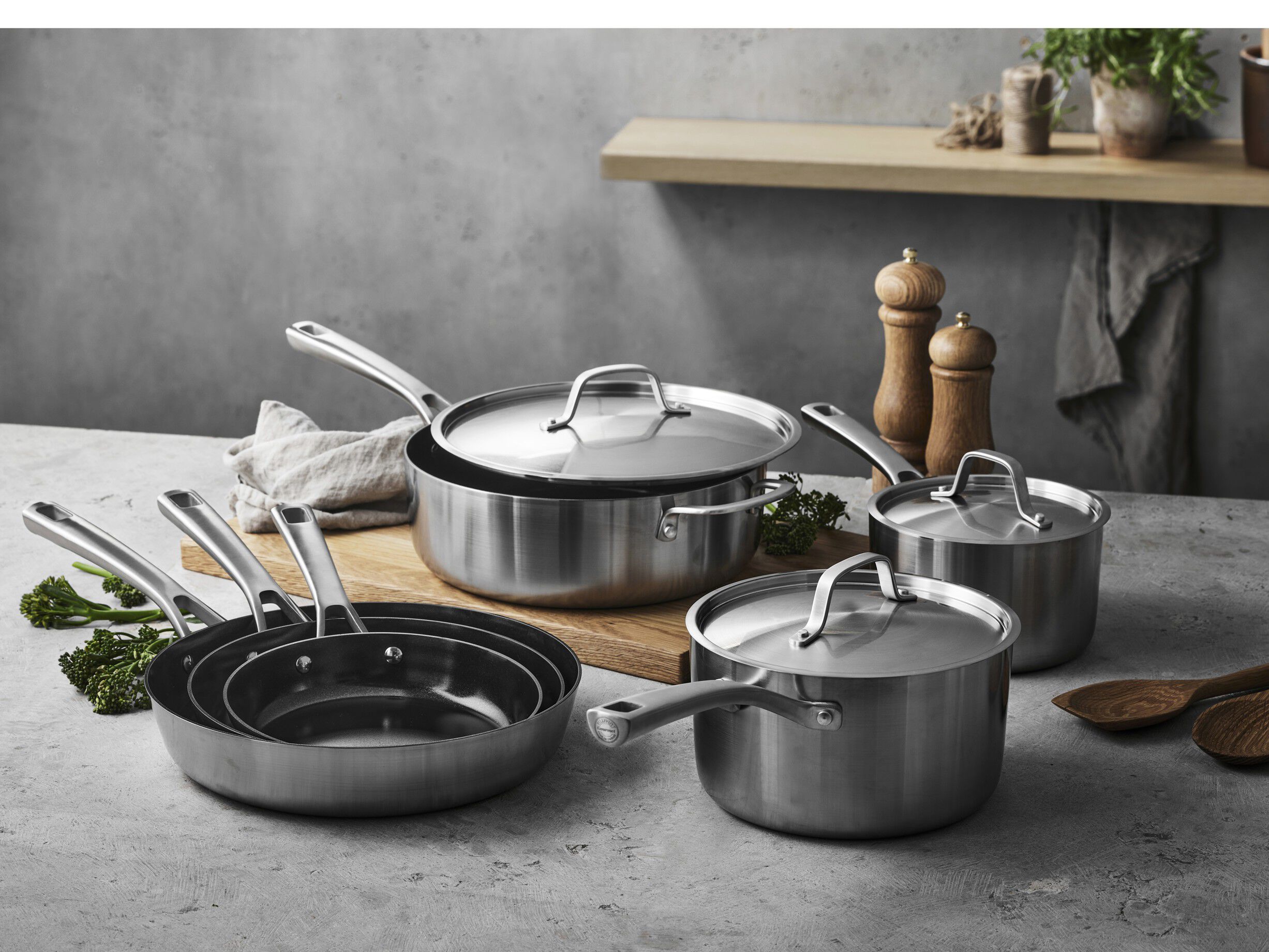 Sauterpande keramisk non-stick Divette 26 cm Rustfrit st&aring;l